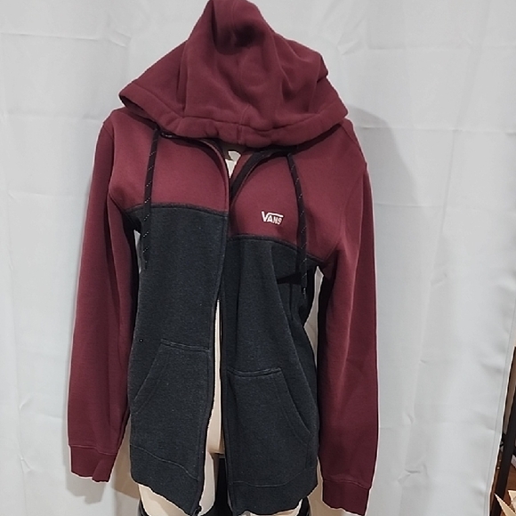 Vans Other - Vans Burgundy and Black Hoodie Jacket